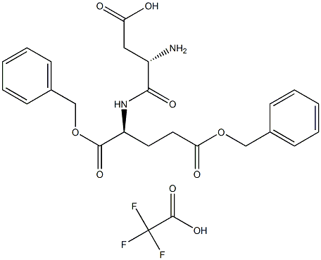 N-Aspartyl-L-glutaMic Acid Dibenzyl Ester Trifluoroacetic Acid Salt Structure