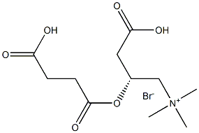 (2R)-3-Carboxy-2-(3-carboxy-1-oxopropoxy)-N,N,N-triMethyl-1-propanaMiniuM BroMide Structure