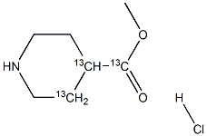 Isonipecotic Acid Methyl Ester-13C3 Hydrochloride Structure