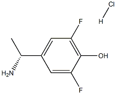 (R)-4-(1-AMINOETHYL)-2,6-DIFLUOROPHENOL HYDROCHLORIDE, , 结构式