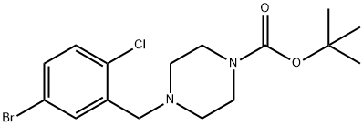 tert-butyl 4-(5-broMo-2-chlorobenzyl)piperazine-1-carboxylate Structure