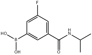 (3-氟-5-(异丙基氨基甲酰)苯基)硼酸, 1704082-21-2, 结构式
