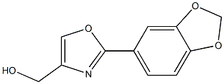 (2-(benzo[d][1,3]dioxol-5-yl)oxazol-4-yl)Methanol Struktur