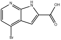 4-ブロモ-7-アザインドール-2-カルボン酸 化学構造式