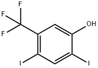 2,4-Diiodo-5-trifluoroMethyl-phenol 化学構造式