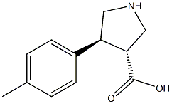 (+/-)-trans-4-(4-Methyl-phenyl)-pyrrolidine-3-carboxylic acid,,结构式