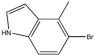 4-甲基-5-溴-1H-吲哚,,结构式