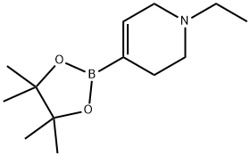 1-エチル-4-(4,4,5,5-テトラメチル-1,3,2-ジオキサボロラン-2-イル)-1,2,3,6-テトラヒドロピリジン 化学構造式