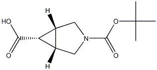 (1R,5S,6s)-3-(tert-butoxycarbonyl)-3-azabicyclo[3.1.0]hexane-6-carboxylic acid Structure