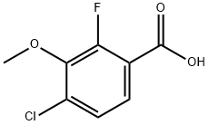 4-Chloro-2-fluoro-3-Methoxybenzoic acid, 97% Structure