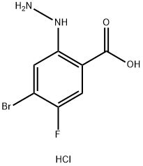 4-broMo-5-fluoro-2-hydrazinylbenzoic acid hydrochloride Structure