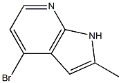 2-甲基-4-溴-7-氮杂吲哚,,结构式