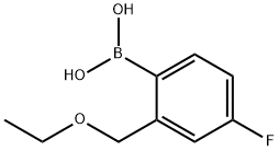 2-(乙氧基甲基)-4-氟苯基硼酸 结构式