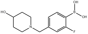 2-氟-4-((4-羟基哌啶-1-基)甲基)苯基硼酸 结构式