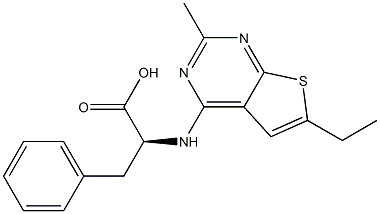 N-(6-Ethyl-2-Methylthieno[2,3-d]pyriMidin-4-yl)phenylalanine 结构式