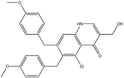 5-Chloro-3-hydroxyMethyl-6,7-bis-(4-Methoxy-benzyl)-1H-quinolin-4-one|