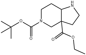 5-tert-butyl 3a-ethyl hexahydro-1H-pyrrolo[3,2-c]pyridine-3a,5(6H)-dicarboxylate 化学構造式