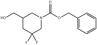 3,3-二氟-5-(羟甲基)哌啶-1-羧酸苄酯,1356339-31-5,结构式