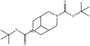 di-tert-butyl 9-hydroxy-3,7-diaza-bicyclo[3.3.1]nonane-3,7-dicarboxylate 结构式