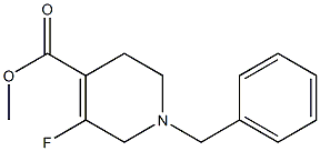 Methyl 1-benzyl-3-fluoro-1,2,5,6-tetrahydropyridine-4-carboxylate 化学構造式