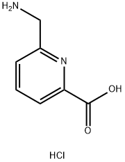 6-(アミノメチル)ピコリン酸塩酸塩 化学構造式