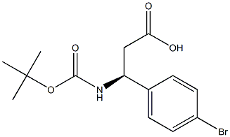 (S)-3-(4-broMophenyl)-3-((tert-butoxycarbonyl)aMino)propanoic acid Struktur