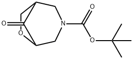 3-BOC-6-オキサ-3-アザビシクロ[3.2.1]オクタン-8-オン 化学構造式