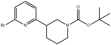 tert-butyl 3-(6-broMopyridin-2-yl)piperidine-1-carboxylate Struktur