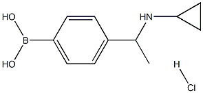 (4-(1-(环丙基氨基)乙基)苯基)硼酸盐酸, 1704073-39-1, 结构式