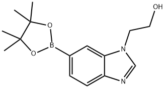 2-(5-(4,4,5,5-四甲基-1,3,2-二噁硼戊环-2-基)-1H-苯并[D]咪唑-1-基)乙醇 结构式