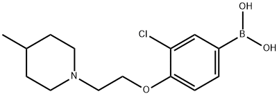 (3-chloro-4-(2-(4-Methylpiperidin-1-yl)ethoxy)phenyl)boronic acid Structure