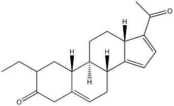 (13S)-Ethyl-18,19-dinorpregna-5,14,16-triene-3,20-dione Structure