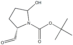 (2S)-2-ForMyl-5-hydroxypyrrolidine-1-carboxylic Acid tert-Butyl Ester Structure