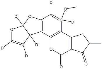 4-Methoxy-2-Methyl-2,3-dihydrocyclopenta[c]furo[3',2':4,5]furo[2,3-h]chroMene-1,11(6aH,9aH)-dione-d6 Structure