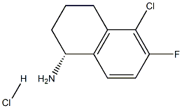 (R)-5-chloro-6-fluoro-1,2,3,4-tetrahydronaphthalen-1-aMine hydrochloride 化学構造式