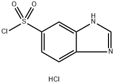 1H-1,3-BENZODIAZOLE-5-SULFONYL CHLORIDE HYDROCHLORIDE,1956321-85-9,结构式