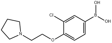 (3-chloro-4-(2-(pyrrolidin-1-yl)ethoxy)phenyl)boronic acid Struktur