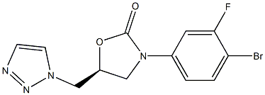 (S)-5-((1H-1,2,3-triazol-1-yl)Methyl)-3-(4-broMo-3-fluorophenyl)oxazolidin-2-one Structure