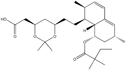 2-((4R,6R)-6-(2-((1S,2S,6R,8S,8aR)-8-((2,2-DiMethylbutanoyl)oxy)-2,6-diMethyl-1,2,6,7,8,8a-hexahydronaphthalen-1-yl)ethyl)-2,2-diMethyl-1,3-dioxan-4-yl)acetic Acid Structure