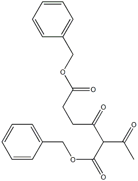 Dibenzyl 2-Acetyl-3-oxohexanedioate Structure