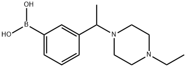 (3-(1-(4-ethylpiperazin-1-yl)ethyl)phenyl)boronic acid Structure