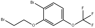 1-ブロモ-2-(2-ブロモエトキシ)-4-(トリフルオロメトキシ)ベンゼン 化学構造式