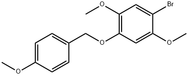 1-溴-2,5-二甲氧基-4-((4-甲氧基苄基)氧基)苯 结构式
