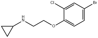 N-(2-(4-溴-2-氯苯氧基)乙基)环丙胺 结构式