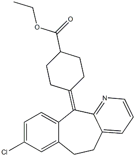 ethyl 4-(8-chloro-5H-benzo[5,6]cyclohepta[1,2-b]pyridin-11(6H)-ylidene)cyclohexanecarboxylate 结构式