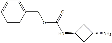 benzyl ((trans)-3-aMinocyclobutyl)carbaMate 化学構造式