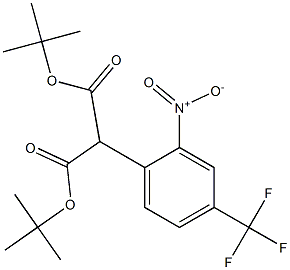 Di-tert-butyl 2-(2-nitro-4-(trifluoroMethyl)phenyl)Malonate 结构式