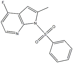 1-(Phenylsulphonyl)-4-fluoro-2-Methyl-7-azaindole Structure