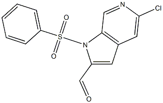 5-Chloro-1-(phenylsulfonyl)-6-azaindole-2-carbaldehyde 结构式