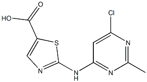 2-(6-chloro-2-MethylpyriMidin-4-ylaMino)thiazole-5-carboxylic acid Struktur